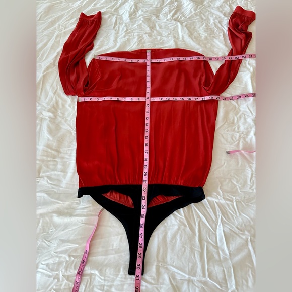 PAIGE Sevilla Bodysuit in Tulip Red - Size L - Picture 7 of 15